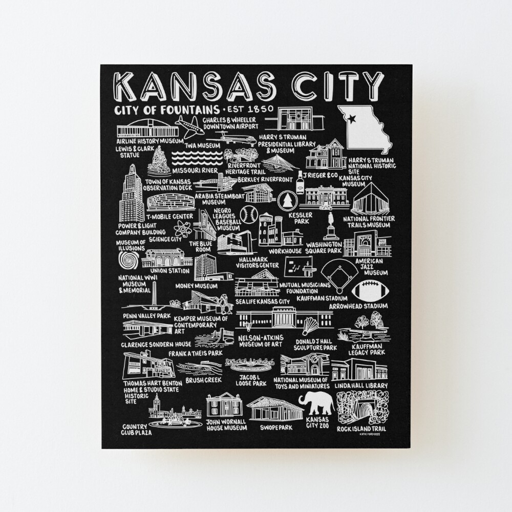 Kansas City Chiefs Missouri State Map, an art print by ArtStudio