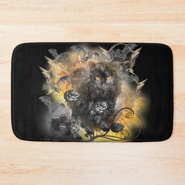 Item preview, Cool Skulls, Bats Halloween Black Cat designed and sold by tamdevo1.