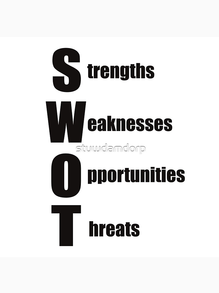 "SWOT analysis" Tshirt for Sale by stuwdamdorp Redbubble analysis tshirts business t