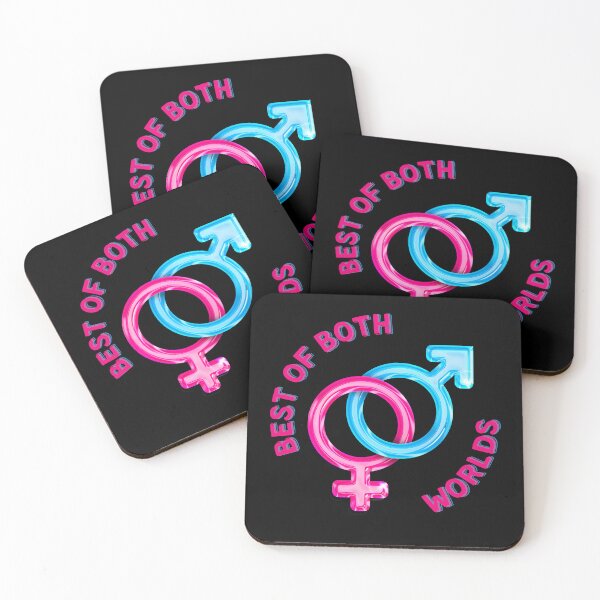 Item preview, Boy Girl Best of Both Worlds Pink Blue Symbol Sissy Femboy Transexual  designed and sold by SISSY4SISSIES.