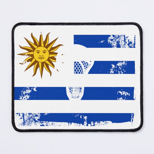 Item preview, Lacrosse Flag with Stickhead - Uruguay designed and sold by Lax-Love.
