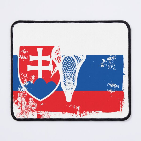 Item preview, Lacrosse Flag with Stickhead - Slovakia designed and sold by Lax-Love.