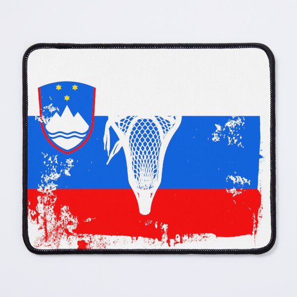 Item preview, Lacrosse Flag with Stickhead - Slovenia designed and sold by Lax-Love.