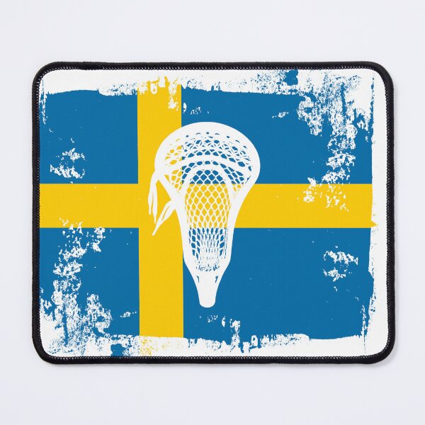 Item preview, Lacrosse Flag with Stickhead - Sweden designed and sold by Lax-Love.