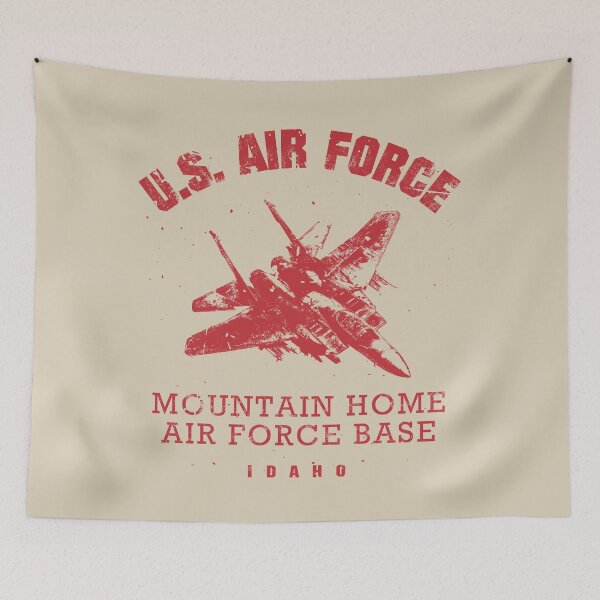 Item preview, Idaho Mountain Home AFB vintage red designed and sold by Royal-Elite.