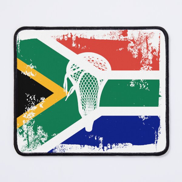 Item preview, Lacrosse Flag with Stickhead - South Africa designed and sold by Lax-Love.
