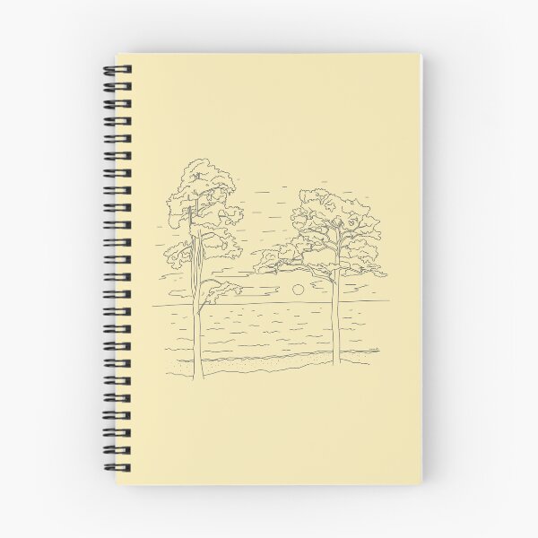 Aperçu de l'œuvre Pin doré océan plage coucher de soleil créée et vendue par AnnaEleCreate.