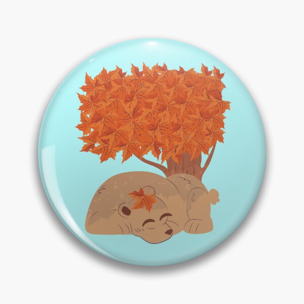 Item preview, Snoozing Bear Napping In Autumn Under The Tree Filled With Orange Leaves , It’s Fall Yall  designed and sold by MJDezigns.