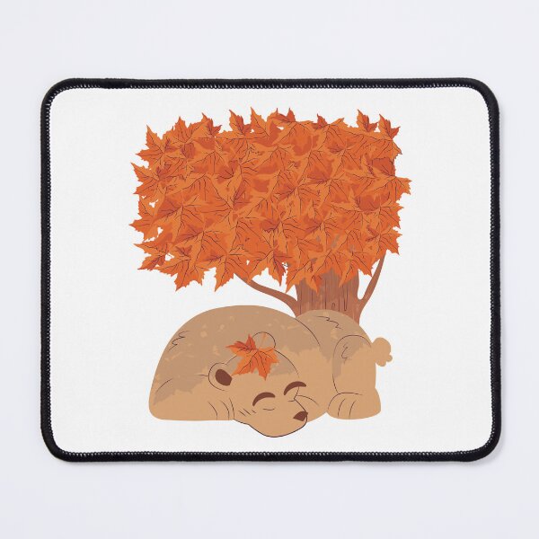 Item preview, Snoozing Bear Napping In Autumn Under The Tree Filled With Orange Leaves , It’s Fall Yall designed and sold by MJDezigns.