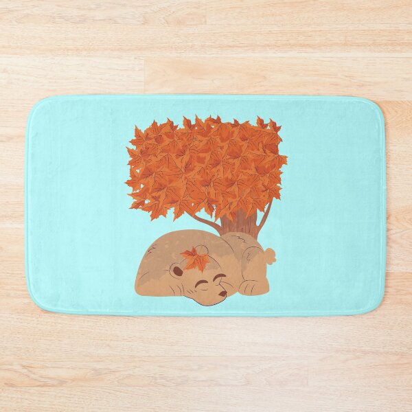 Item preview, Snoozing Bear Napping In Autumn Under The Tree Filled With Orange Leaves , It’s Fall Yall  designed and sold by MJDezigns.