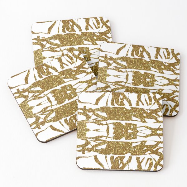 Item preview, Modern Pattern With Abstract Gold Glitter Geometric Elements designed and sold by branaghbel.