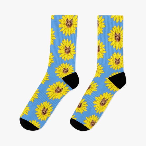 Item preview, Jolly Collie Yellow Sunflower Blossom designed and sold by Deborah Camp.