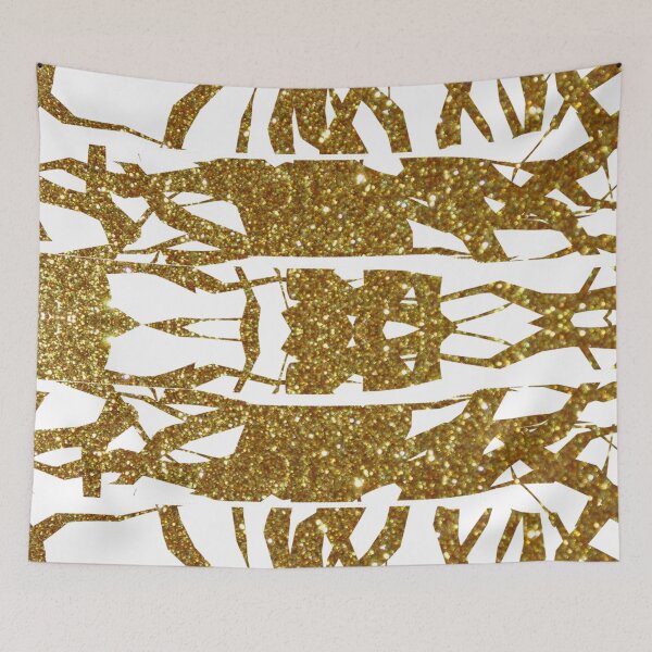 Item preview, Modern Pattern With Abstract Gold Glitter Geometric Elements designed and sold by branaghbel.