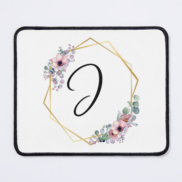Item preview, Monogram Letter J | Lilac Flowers with Golden Edges designed and sold by JustSeasons.