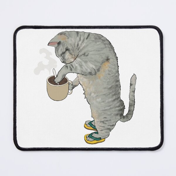 Item preview, Coffee Cat In Flipflops - Funny Good Morning designed and sold by ViewerEqualsPhoton.