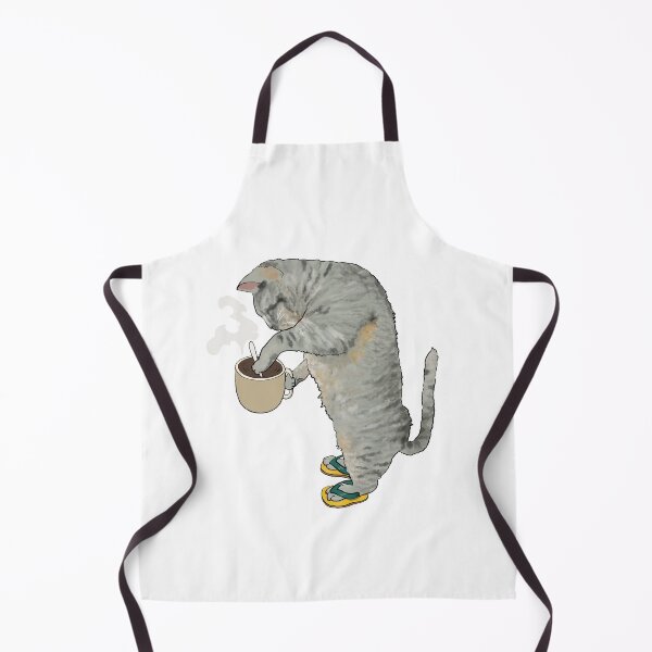 Item preview, Coffee Cat In Flipflops - Funny Good Morning designed and sold by ViewerEqualsPhoton.