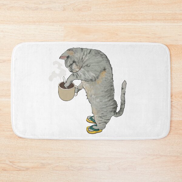 Item preview, Coffee Cat In Flipflops - Funny Good Morning designed and sold by ViewerEqualsPhoton.