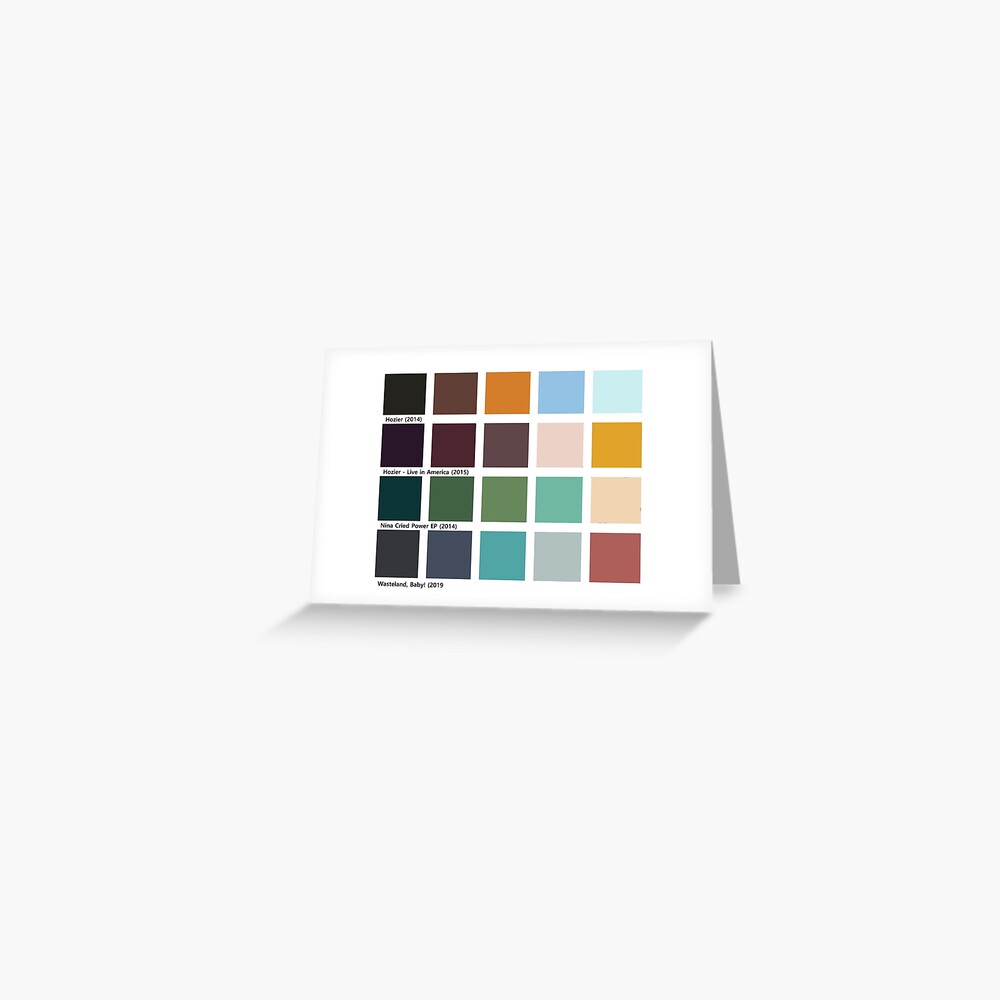 "Hozier discography album cover color palette " Greeting Card for Sale