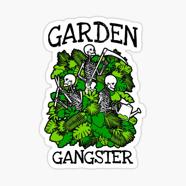 Item preview, Garden Gangster Funny Gardening Skeleton Goth Gardener designed and sold by GrandeDuc.