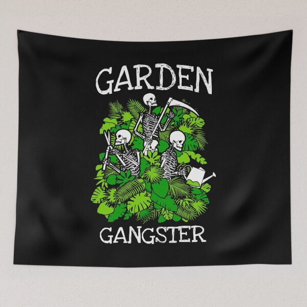 Item preview, Garden Gangster Funny Gardening Skeleton Goth Gardener designed and sold by GrandeDuc.