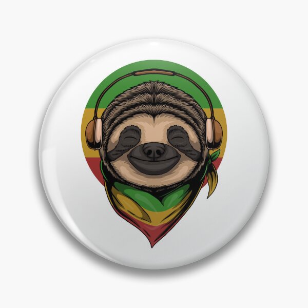 Item preview, Funny Sloth Dreadlock Rasta Reggae Headphones designed and sold by MYZAK HRM.