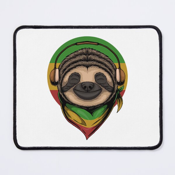 Item preview, Funny Sloth Dreadlock Rasta Reggae Headphones designed and sold by MYZAK HRM.