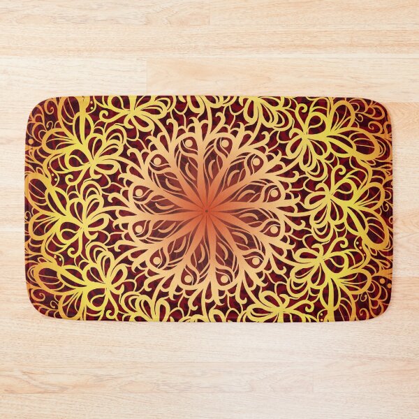 Item preview, Orange hot mandala designed and sold by JoyColorLove.