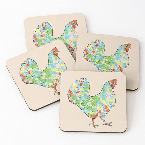 Item preview, Painted Chicken Funny Farm Animal Homesteaders Art designed and sold by Angela Dow.