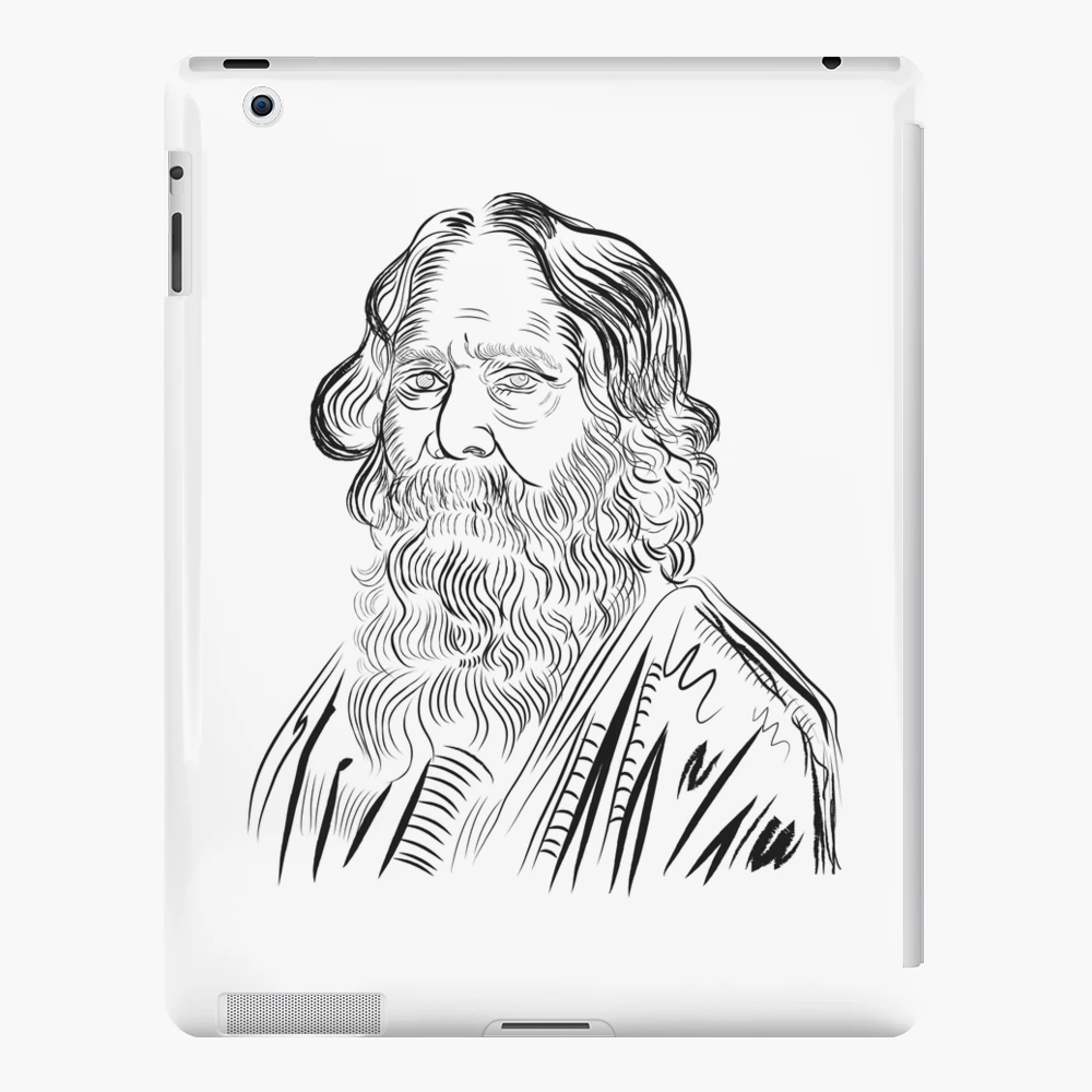 Portrait of Rabindranath - Mukul Dey - Bengal School - Indian Art Painting  - Canvas Prints by Rabindranath Tagore | Buy Posters, Frames, Canvas &  Digital Art Prints | Small, Compact, Medium and Large Variants