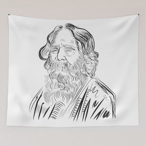 Item preview, Rabindranath Tagore sketch portrait  designed and sold by KARTICK DUTTA.