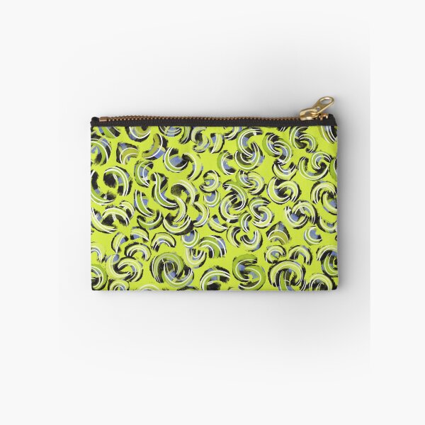 Item preview, Bright neon yellow abstract animal print with squiggly lines designed and sold by ANAKOTO.
