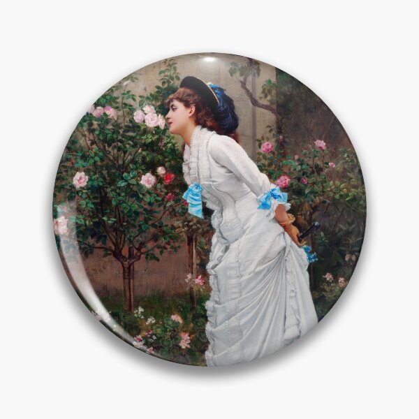 Item preview, Woman And Roses by Auguste Toulmouche Remastered Xzendor7 Classical Art Old Masters Reproductions designed and sold by Xzendor7 Digital Art Creations.