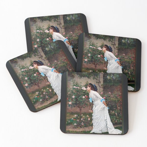 Item preview, Woman And Roses by Auguste Toulmouche Remastered Xzendor7 Classical Art Old Masters Reproductions designed and sold by Xzendor7 Digital Art Creations.