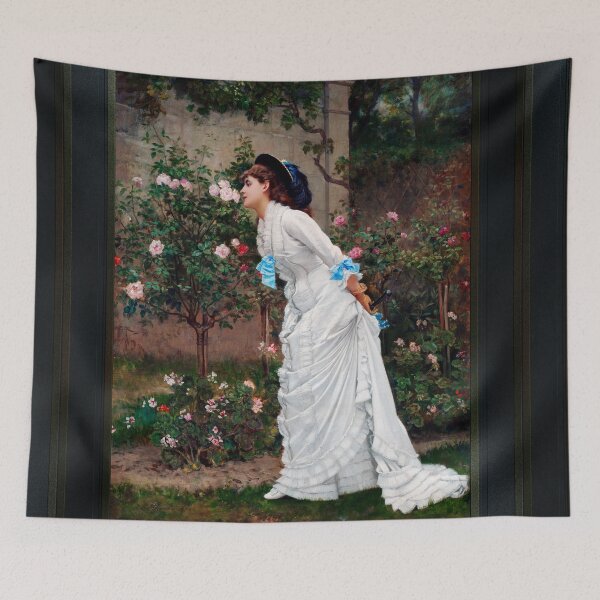 Item preview, Woman And Roses by Auguste Toulmouche Remastered Xzendor7 Classical Art Old Masters Reproductions designed and sold by Xzendor7 Digital Art Creations.