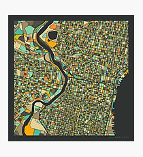 PHILADELPHIA MAP Photographic Print