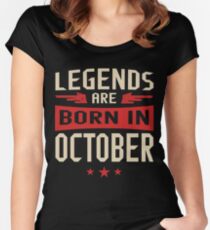 Legends Are Born in October Women's Fitted Scoop T-Shirt