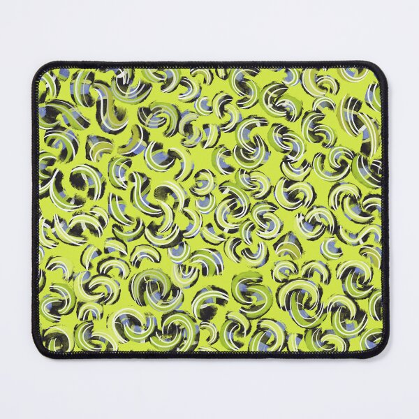 Item preview, Bright neon yellow abstract animal print with squiggly lines designed and sold by ANAKOTO.