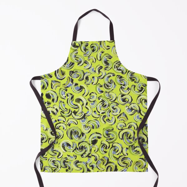 Item preview, Bright neon yellow abstract animal print with squiggly lines designed and sold by ANAKOTO.