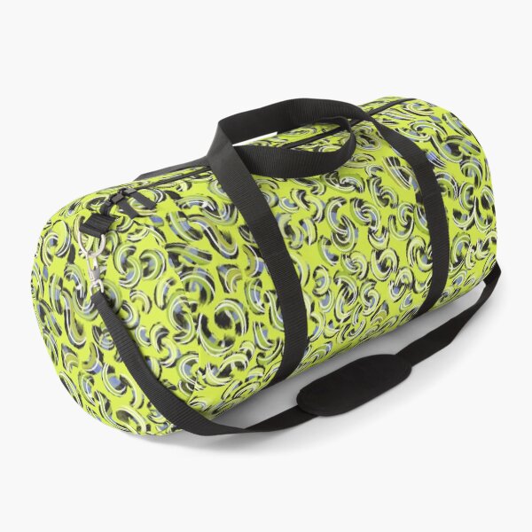 Item preview, Bright neon yellow abstract animal print with squiggly lines designed and sold by ANAKOTO.