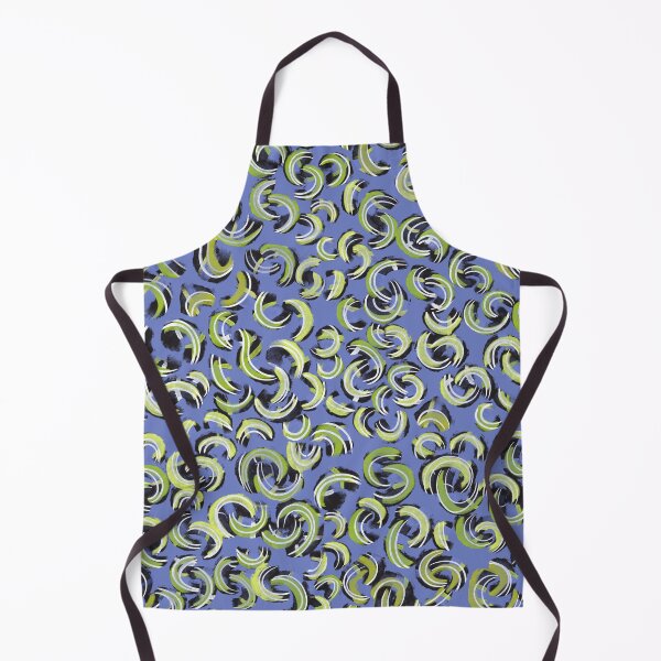 Item preview, Bright neon blue abstract animal print with squiggly lines designed and sold by ANAKOTO.
