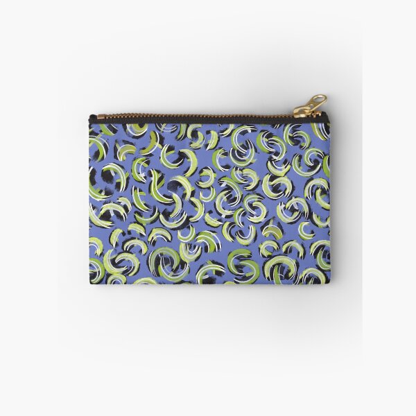 Item preview, Bright neon blue abstract animal print with squiggly lines designed and sold by ANAKOTO.