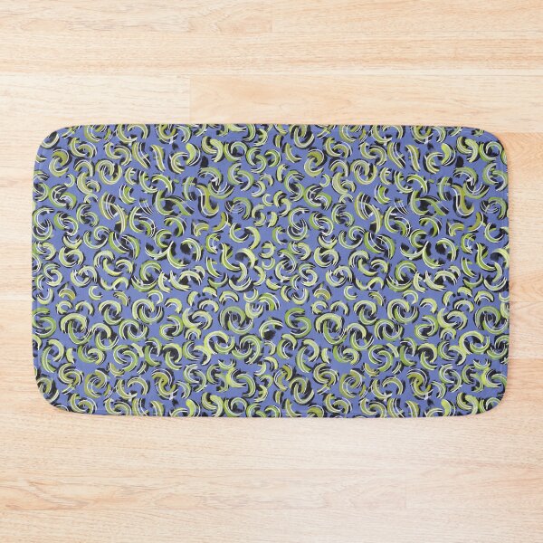 Item preview, Bright neon blue abstract animal print with squiggly lines designed and sold by ANAKOTO.