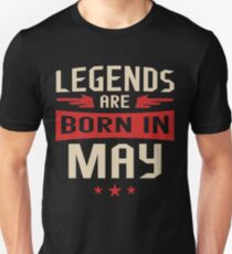 Camiseta unisex Las leyendas nacen en mayo