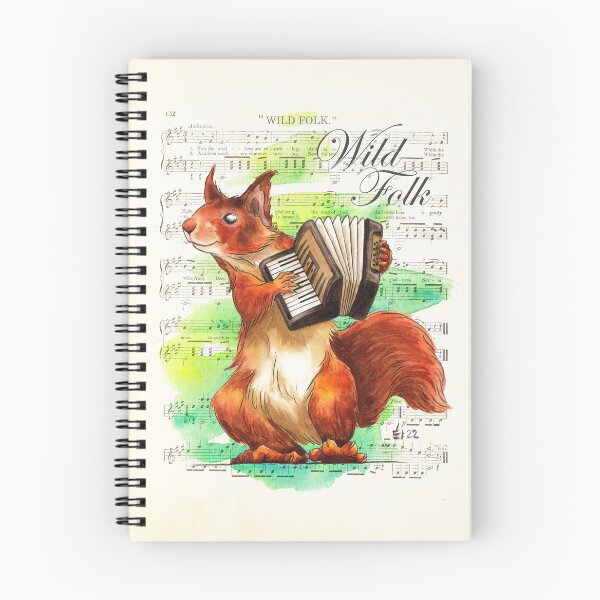 Artikelvorschau, Wild Folk - Eichhörnchen auf Squeezebox entworfen und verkauft von shiro.
