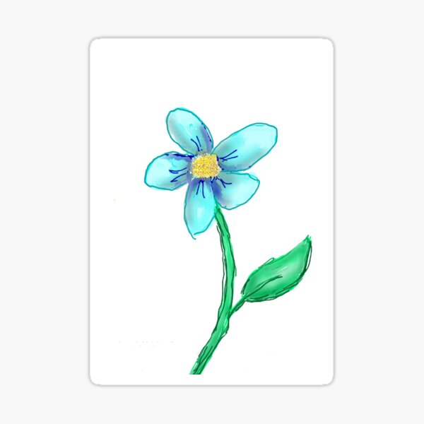 Blue flower Sticker