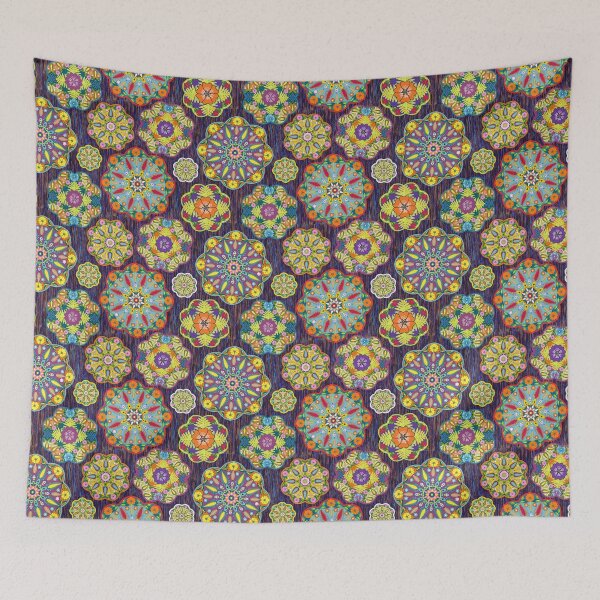 Item preview, Intricate flower mandalas seamless pattern designed and sold by AleFairyland.