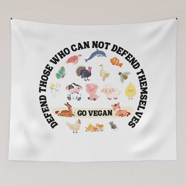 Item preview, Go Vegan and Defend those who can not defend themselves designed and sold by Varerising.