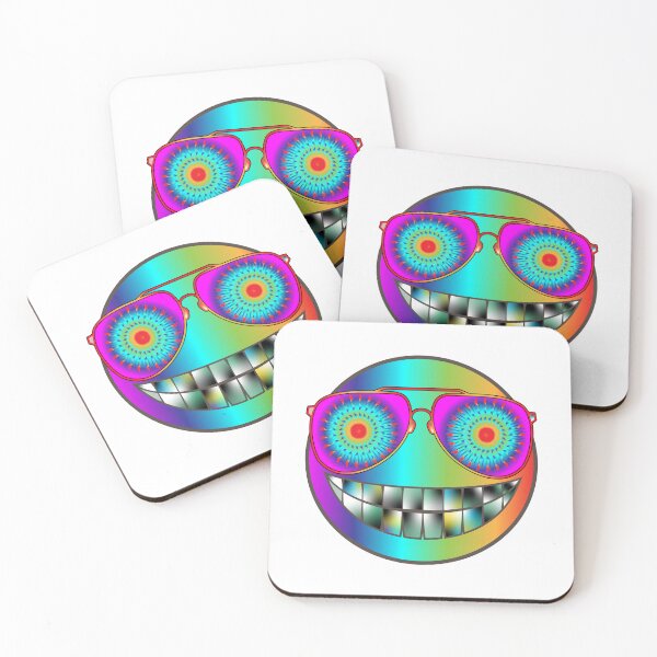 Item preview, Psychedelic Smiling Emotion with sunglasses designed and sold by Buyeseoshop.