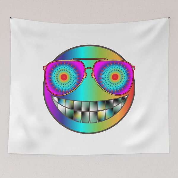 Item preview, Psychedelic Smiling Emotion with sunglasses designed and sold by Buyeseoshop.