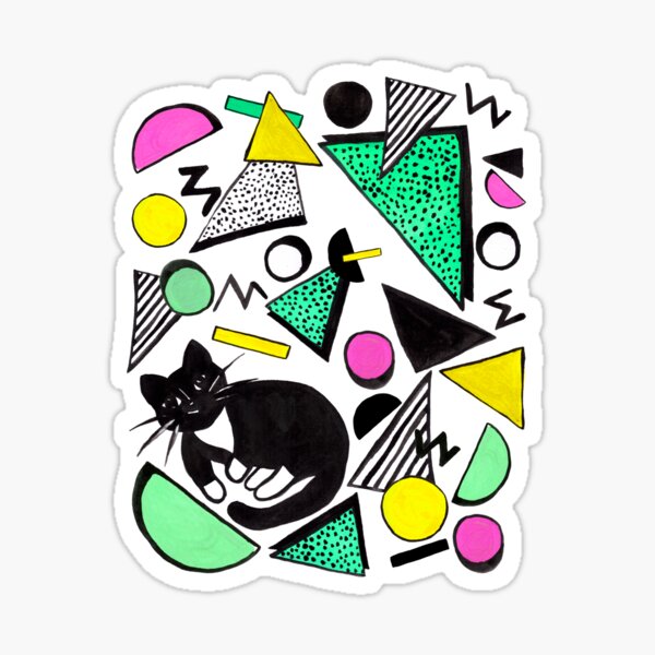 Mog Rad Cat | White Sticker
